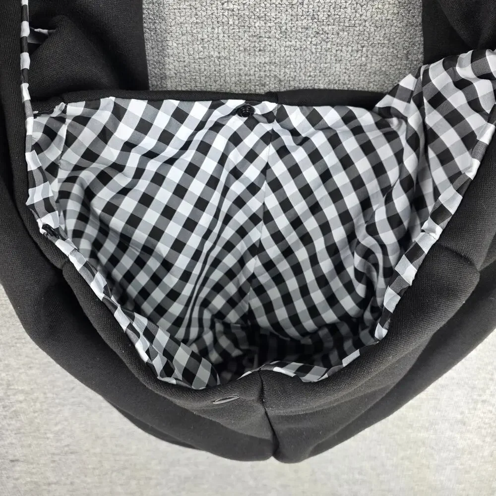 DESIGN BY THEN CAT SERIES PET SLING CARRIER BLACK CROSSBODY WITH PHONE POCKET
